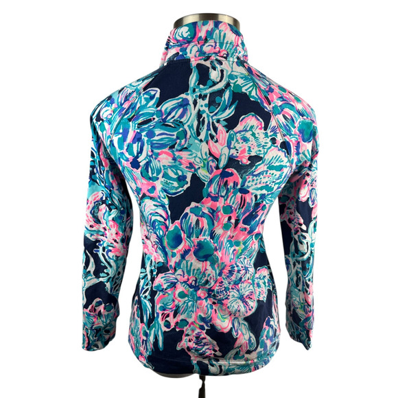 Lilly Pulitzer Skipper Popover UPF Quarter Zip Long Sleeve Printed Jacket Small - Picture 9 of 14